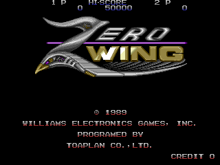 Zero Wing (2P set) Title Screen